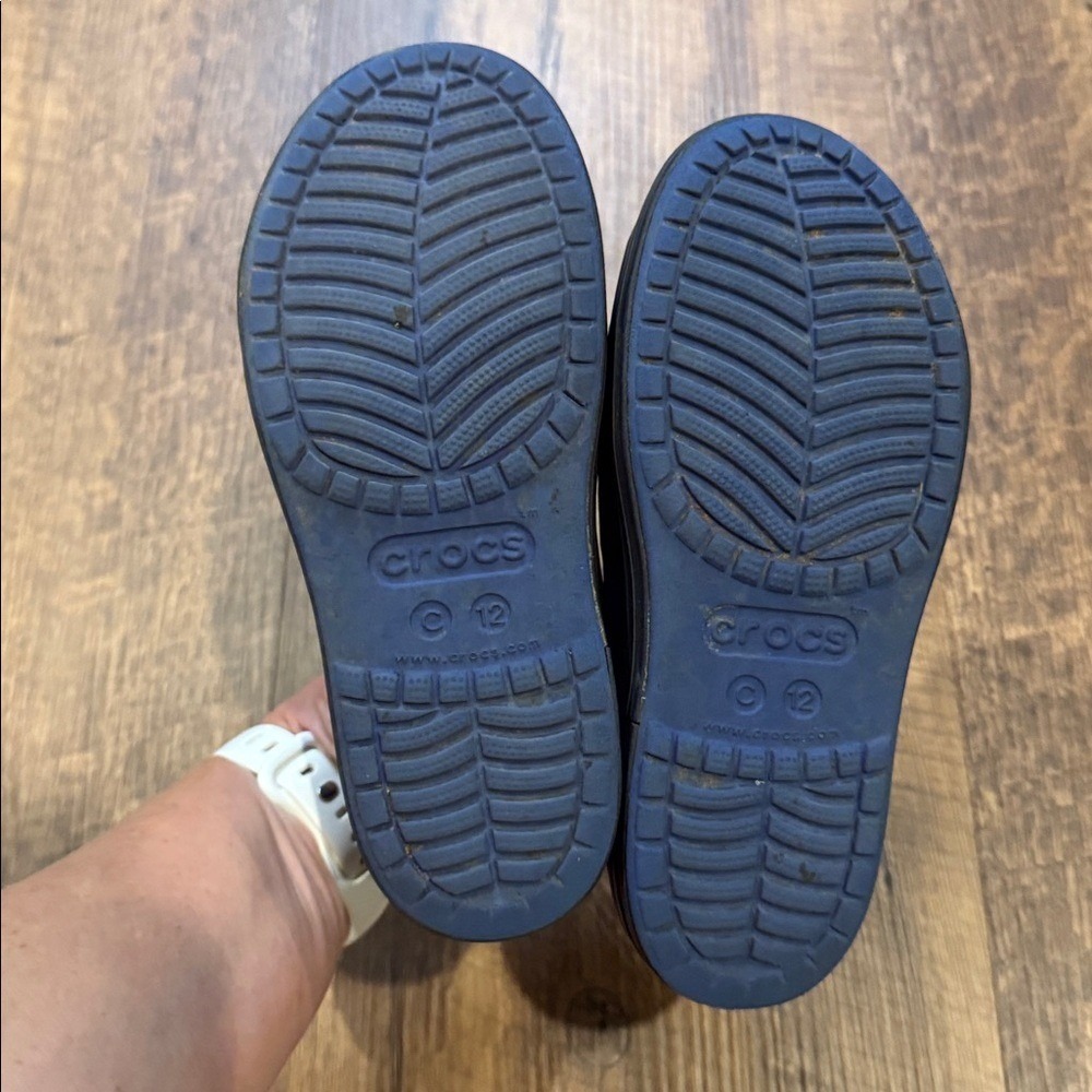 CROCS Blue Water Shoes Kids 12c Slip On Lighweight Pool Beach Grip Sole‎ Summer - Picture 6 of 6